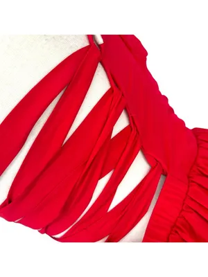 Amanda Uprichard Oscar Dress Bubble Skirt Lace-Up Back Strapless Size Medium thumbnail 7