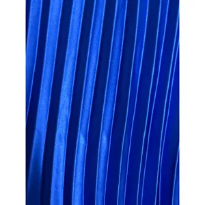 AREA Stars Cobalt Pleated Midi Skirt Size L NWT Feminine‎ Romantic Parisian thumbnail 3