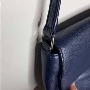 Talbots genuine leather purple saddle bag thumbnail 5