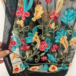 Women Floral Embroidered Mesh Long Jacket Cardigan Casual Coats Beach One Size thumbnail 8