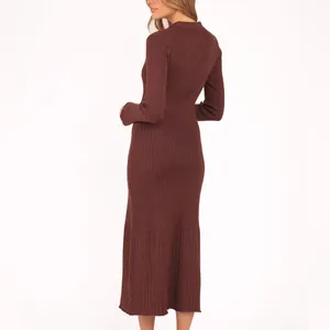 Petal & Pup Brown Makenna Knit Dress MIDI NWT Size S / M thumbnail 4