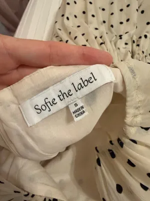 Sofia the Label polka dot bubble dress Tan thumbnail 3