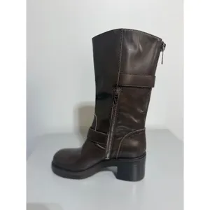 Rare Dolce Vita Lenon Leather Moto Boots Buttered Oak Size 6 Unreleased Sample thumbnail 14