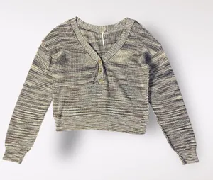 Free People NWOT‎ Mercury Henley Sweater Top Size XS Boho Casual Neutral thumbnail 1