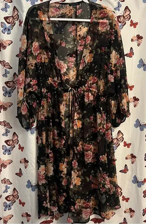 American Eagle Sheer duster kimono thumbnail 1