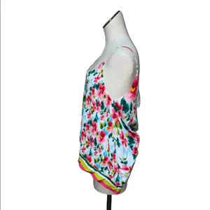 NWT ZARA FLORAL BOHEMIAN ASYMMETRICAL BLOUSE TOP SMALL Multicolor thumbnail 6