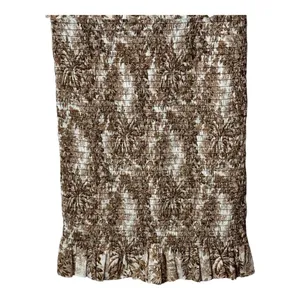 Bec + Bridge Brown And Ivory Cotton Smocked Toile Print Gloria Mini Dress Size 2 thumbnail 9
