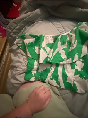 Flying Tomato green and White Lightweight Blouse thumbnail 2
