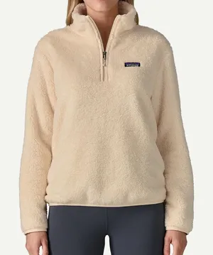 Patagonia Los Gatos‎ 1/4 Zip Fleece Women M Cream Sherpa Pullover thumbnail 1