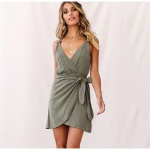 ✨Selfie Leslie Kay Wrap Skirt Green Sz Large Dress✨ thumbnail 2