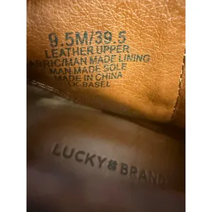 Lucky Brand Basel Ankle Bootie Women’s 9.5 Brown Leather Heeled Boot Double Zip thumbnail 7