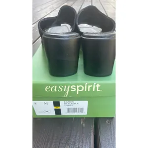 Easy Spirit Eszion Black Fabric Block Heel Slide Sandals‎ Womens 8 M Square Toe thumbnail 3