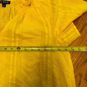 J.Crew Ruffle-Trim‎ Tiered Dress Cotton Dobby Yellow Size small Beach Summer thumbnail 7