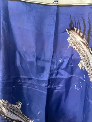 Song of Norway Royal Caribbean Cruise Blue and White Scarf GUC thumbnail 5
