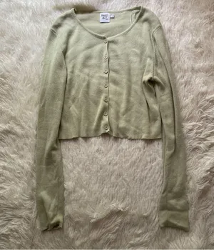 Princess Polly The Michael cardigan top in pastel green thumbnail 2