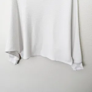 [Abercrombie & Fitch] White Waffle Knit Mock Neck Oversized Sweater Size L/XL thumbnail 5