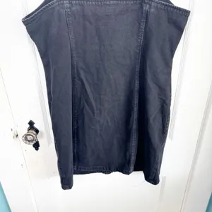 TOPSHOP Black Button Front Denim Jean Dress Cottage Boho 100% Cotton NEW 12 thumbnail 11