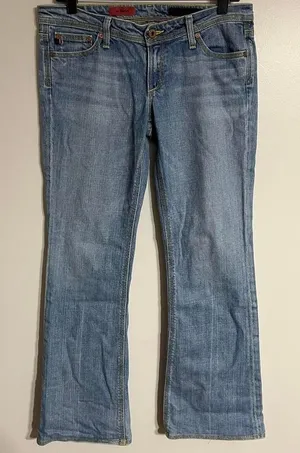 AG Adriano Goldschmied The Merlot Low Rise Flare Leg Light Wash‎ Jeans Size 30 thumbnail 1