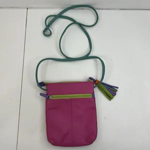 ILI New York Small Crossbody Bag Multi Color Patchwork Leather Tassel Boho Mini thumbnail 4