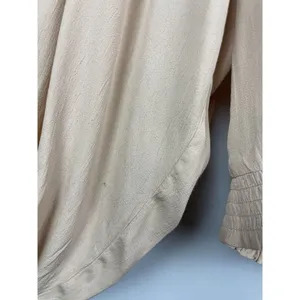 Maeve Anthropologie Cream Kristie Long Balloon Sleeve Sequin‎ Peasant Blouse S thumbnail 5