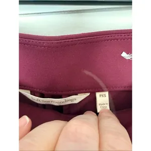 Soft Surroundings Women’s PXS Maroon Pull on Pants Stretchy thumbnail 2