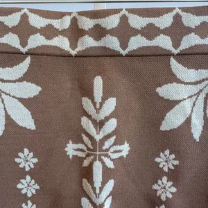 MISA Los Angeles Leni Knit Mini Skirt XS Brown Cream NWT thumbnail 3