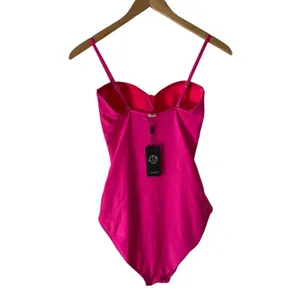 Relleciga Neon Rose One Piece Swimsuit Ruched‎ Sweetheart Women's Size Small thumbnail 7