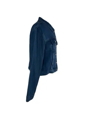 Natural Origins Sz LP Lyocell Blue Jean Denim Button Up Trucker Jacket USA Made thumbnail 9