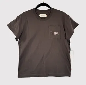 NWT Honor The Gift Women Shirt Brown Crewneck Graphic Short Sleeve Pocket Tee XS thumbnail 1