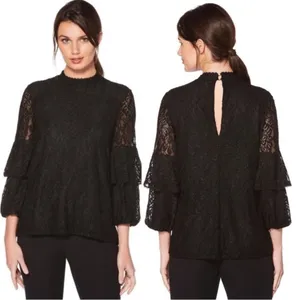 Laundry by Shelli Segal • lace balloon ruffle sleeve blouse thumbnail 13