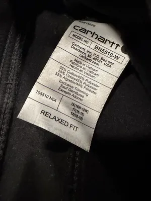 Carhartt Women’s Black Relaxed Fit Fleece Jogger Sweatpants Size 1X thumbnail 3