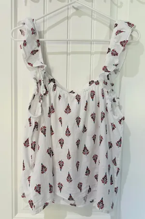 Joie Print Ruffle Strap Tank Top thumbnail 4