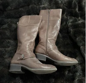Lauren Ralph Lauren Maritza Riding Boots Shoes Womens Size 9 Wide Calf Brown thumbnail 1