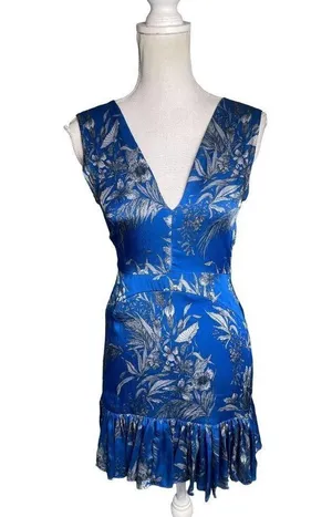 Alexis Cascara V-Neck Sleeveless Dress Blue Womens Size XS thumbnail 5