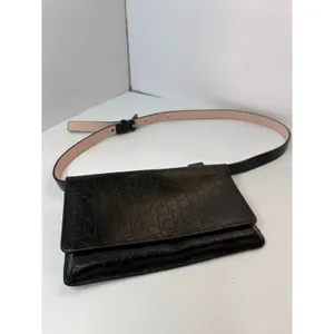 Calvin Klein Collection Black Leather Belt Bag Adjustable Waist thumbnail 2