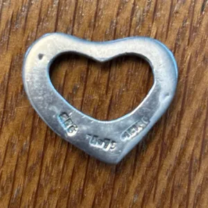 Floating Open Heart Pendant 925 Sterling Silver thumbnail 2
