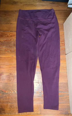 Aerie Purple Cotton-Blend Leggings Sz. L thumbnail 1
