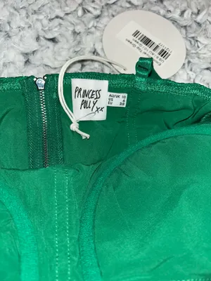 Princess Polly NWT Emmanuel Lacy Corset Top Green Adjustable Straps thumbnail 12
