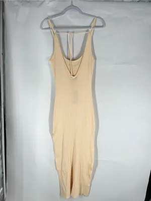 Beginning Boutique Zaria Beige Ribbed Knit Midi Dress Size 12/L NWT thumbnail 8