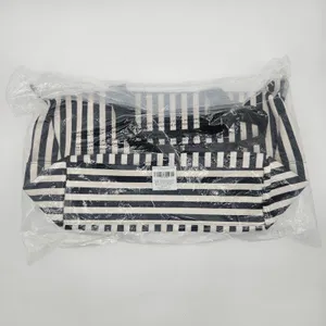 Alice & Olivia By Stacey‎ Bendet Black & White Striped Duffel Bag NWT thumbnail 5