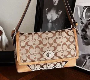 Y2k Restored Coach Hampton Signiature Tan Shoulder Bag thumbnail 1