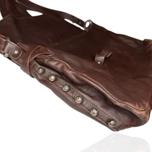 Lamarthe Paris Soft Leather Bag Brown Slouchy Hobo Studded Y2K‎ Made In Romania thumbnail 6