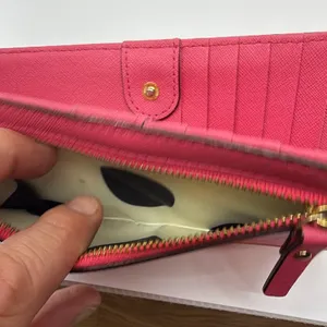 Kate Spade Continental Pink Saffiano Leather Wallet thumbnail 4
