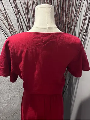 Universal Threads 🌺NWOT RED COTTON BLEND MAXI DRESS🌺 thumbnail 6