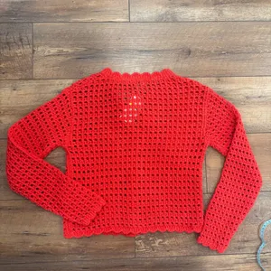 NEW A New Day Women's Crochet Button-Front Cardigan A New Day Red Size Small thumbnail 6