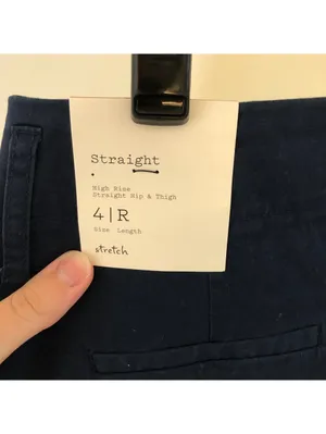 A New Day NWT Navy Women's High Rise Chino Pants Size 4R thumbnail 8