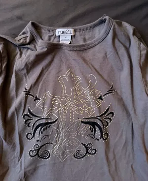 Rue 21 Long Sleeve Top Grey thumbnail 1