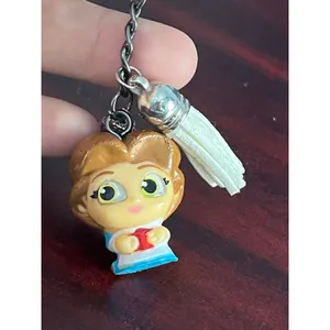 Just Play Disney Princess Keychain Lot Belle Rapunzel Fairy Godmother Tremaine thumbnail 6