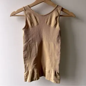 Nude Shapewear Padded Bra Tank Top small medium beige Layer Bodycon Neutral thumbnail 2