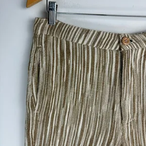 Free People Marta Yarn Dye Trouser Pants Sz 4 Stripe Wide Leg Cotton thumbnail 9